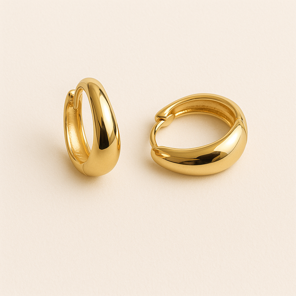 Bruce & Co Hilda – Rounded Mini Hoop Earrings, 10–14 mm