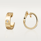 Bruce & Co Love – Crystal Screw Detail Hoop Earrings