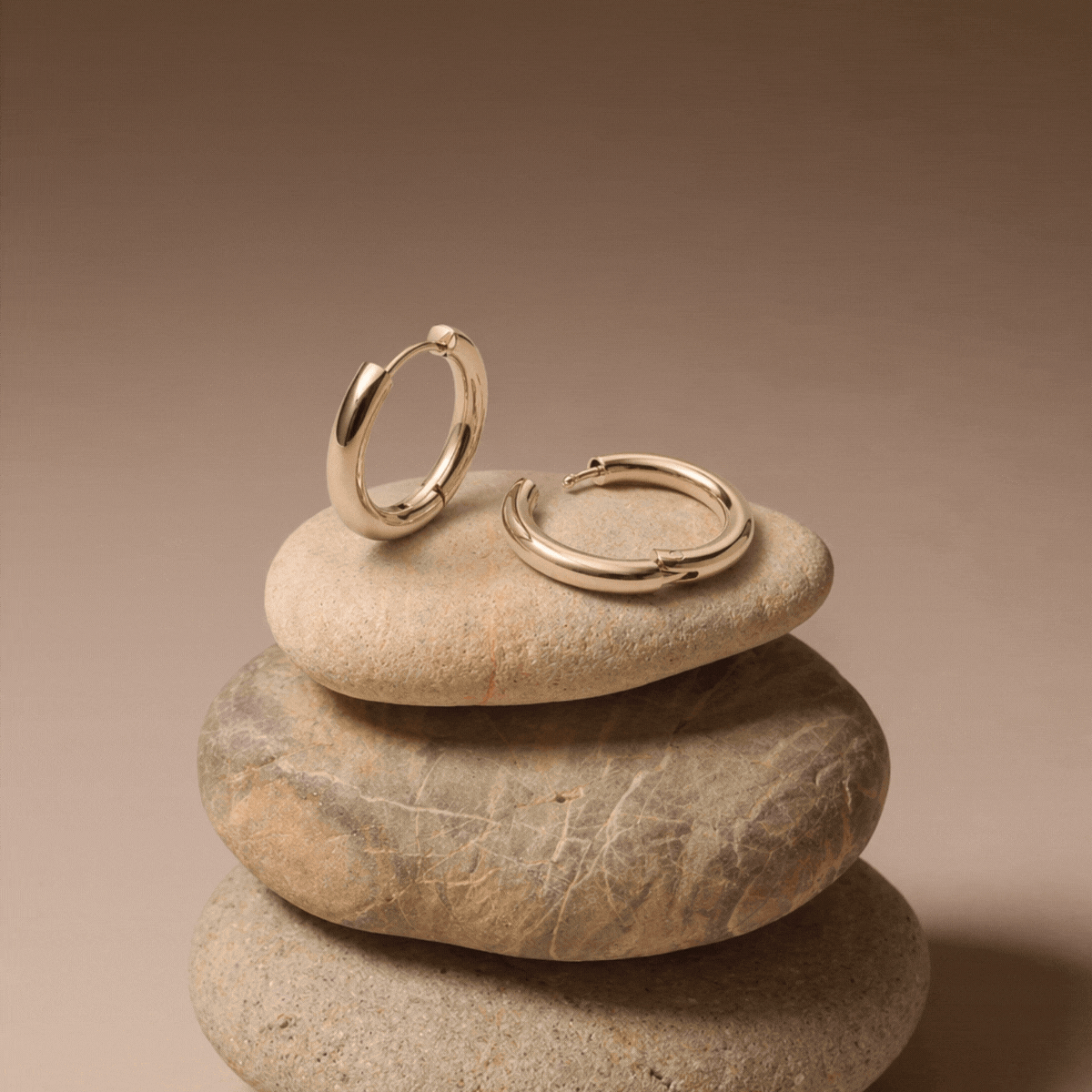 Bruce & Co Classic Plain Hoop Earrings, 14–21 mm