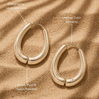Bruce & Co Teardrop Hoop Earrings, 17.5 mm, Steel