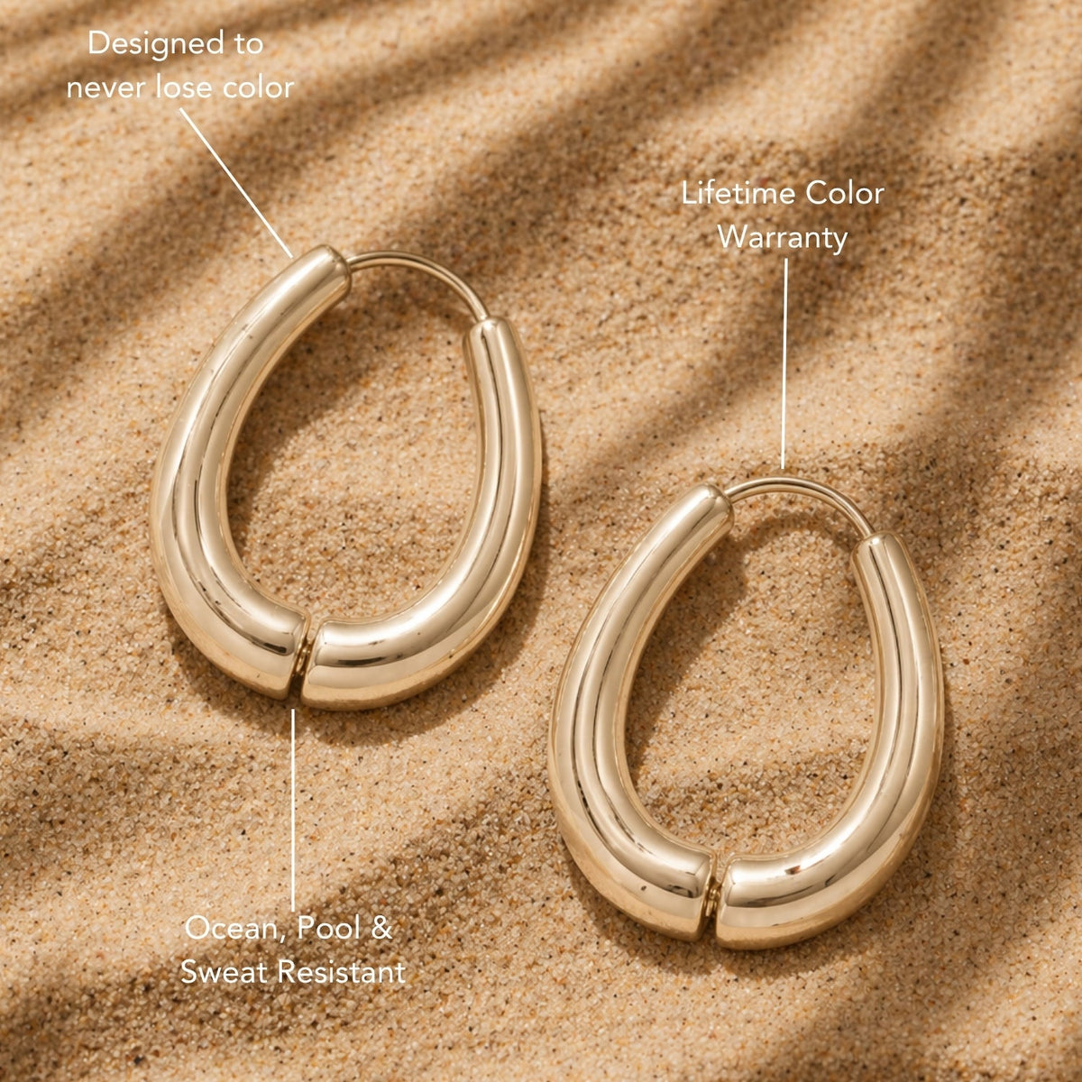 Bruce & Co Teardrop Hoop Earrings, 17.5 mm, Steel