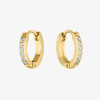 Bruce & Co Zirconia Huggie Hoop Earrings, 13 mm