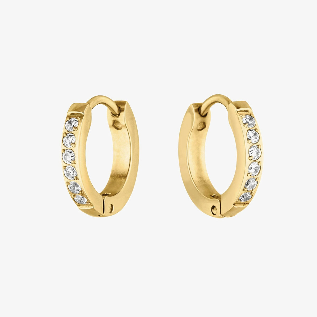 Bruce & Co Zirconia Huggie Hoop Earrings, 13 mm