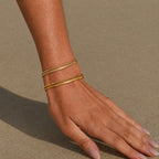 Bruce & Co Ios – Herringbone and Rope Layered Bracelet