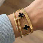 Bruce & Co Crete – Black Clover Nail and Screw Bracelet Set