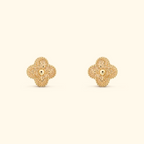 Bruce & Co Clover Stud Earrings with Decorative Details