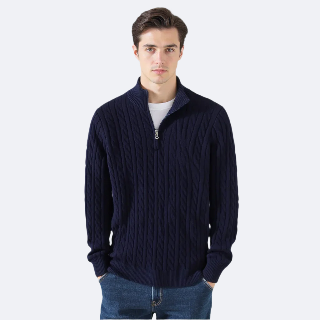 Cable-Zip Sweater - South Korea Taebaek 2