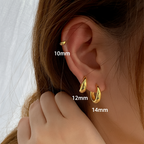 Bruce & Co Hilda – Rounded Mini Hoop Earrings, 10–14 mm