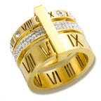 Bruce & Co Roman Numeral Crystal Band Ring