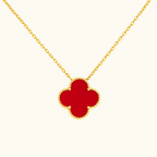Bruce & Co Red Clover Necklace Bracelet Earrings Set