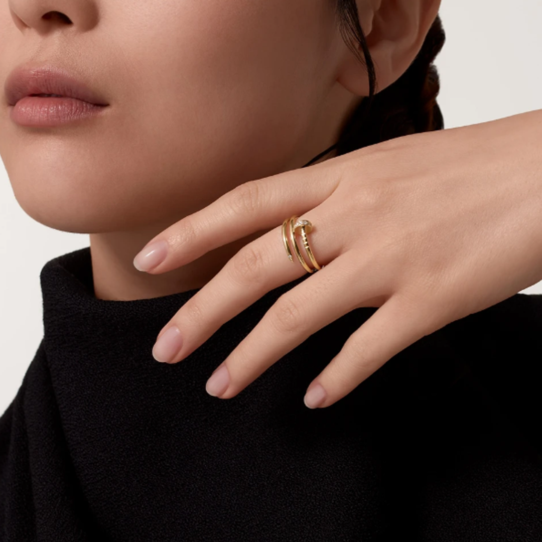 Bruce & Co Double Wrap Nail Ring with Clear Details