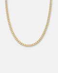 Bruce & Co Clear Stone Tennis Necklace, 4 mm, 18K Gold-Plated