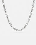Bruce & Co Men’s Silver-Tone Stainless Steel Figaro Chain Necklace, 6 mm