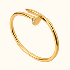 Bruce & Co Nail Cuff Bracelet with Clear Accents