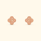 Bruce & Co Clover Stud Earrings with Decorative Details