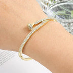 Bruce & Co Deluxe – Zirconia Nail Cuff Bracelet