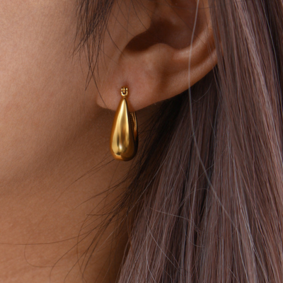 Bruce & Co Evie – Rounded Dome Hoop Earrings