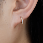 Bruce & Co Alexandria – Single Row Pave Huggie Hoops