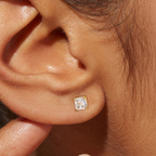 Bruce & Co April – Square Crystal Stud Earrings