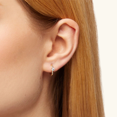 Bruce & Co Morgana – Single Crystal Huggie Hoop Earrings