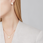 Bruce & Co White Clover Necklace Bracelet Earrings Set