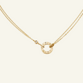 Bruce & Co Ava – Circular Pendant Necklace with Clear Accent