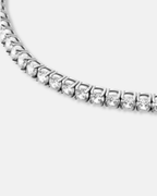 Bruce & Co Clear Stone Tennis Necklace, 4 mm, Silver-Tone