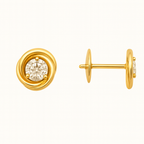 Bruce & Co Trinity – Round Crystal Knot Stud Earrings