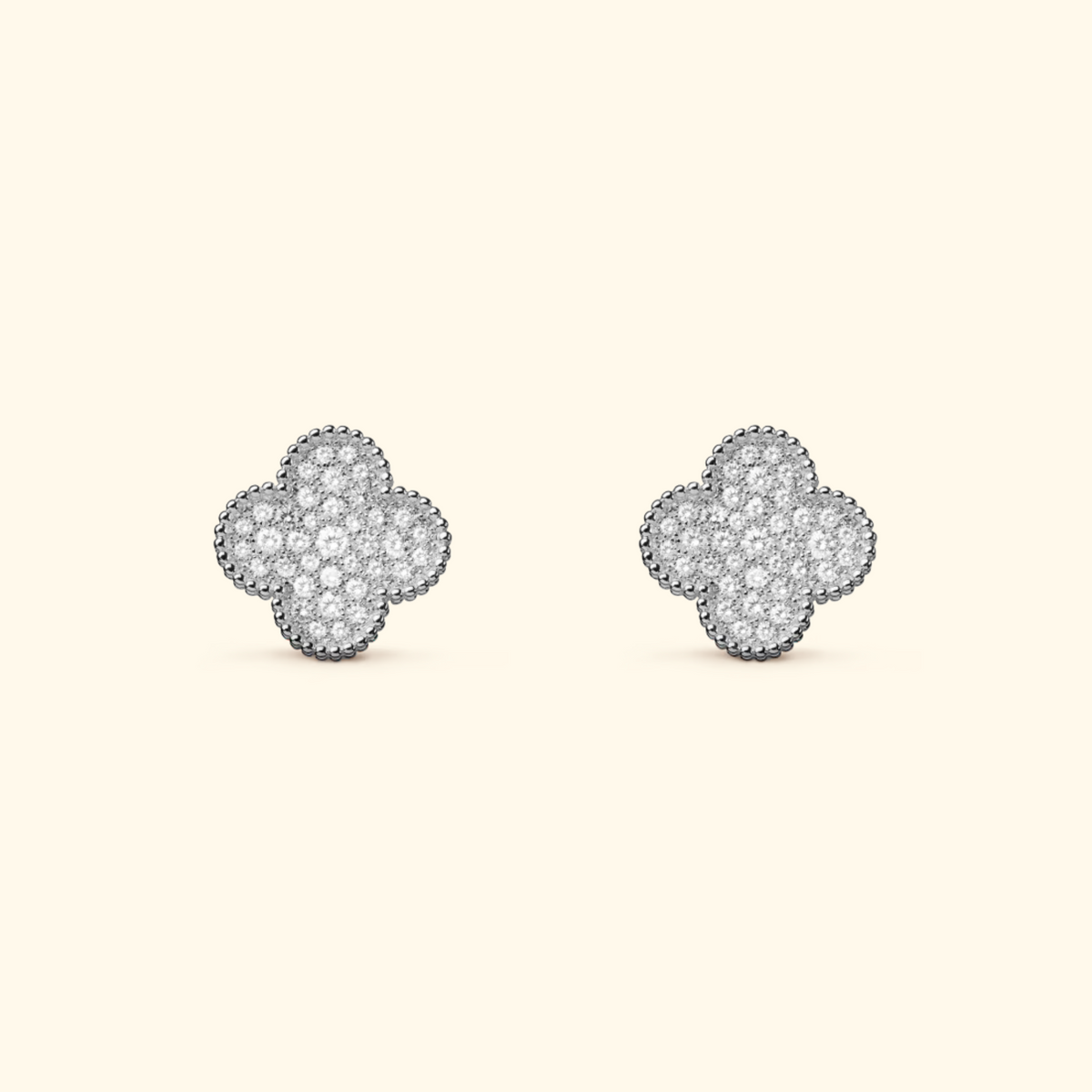 Bruce & Co Clover Stud Earrings with Decorative Details