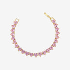 Bruce & Co Amalfi Rose – Pink Heart Tennis Bracelet