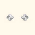 Bruce & Co Clover Stud Earrings with Beaded Border