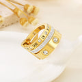 Bruce & Co Roman Numeral Crystal Band Ring