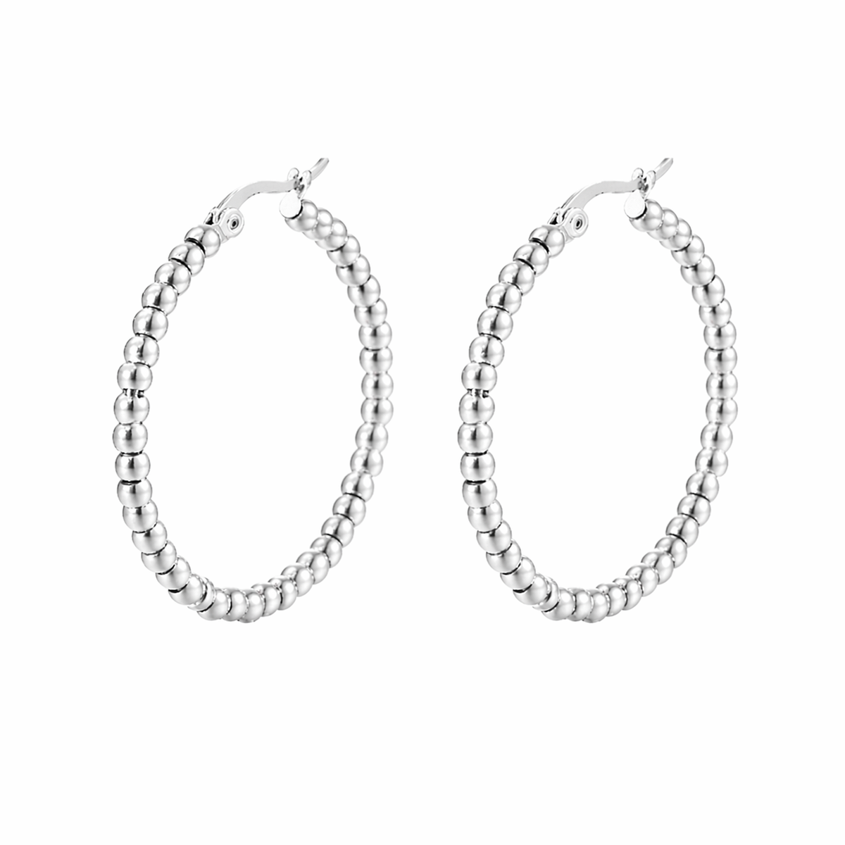 Bruce & Co Mariella – Beaded Texture Hoop Earrings