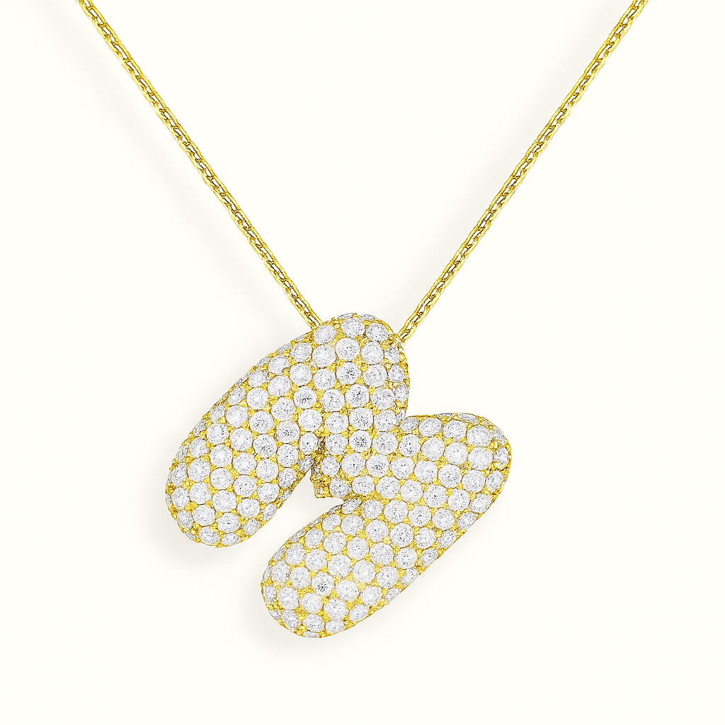 Bruce & Co Bubble Initial Crystal Necklace, A–Z, 18 in