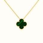 Bruce & Co Green Clover Necklace Bracelet Earrings Set