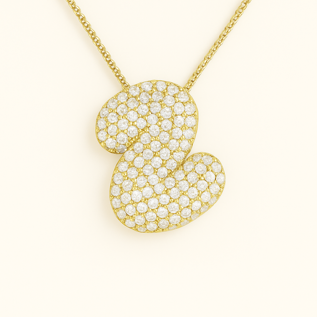Bruce & Co Bubble Initial Crystal Necklace, A–Z, 18 in
