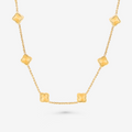 Bruce & Co Seven Quatrefoil Station Necklace