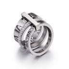 Bruce & Co Roman Numeral Crystal Band Ring