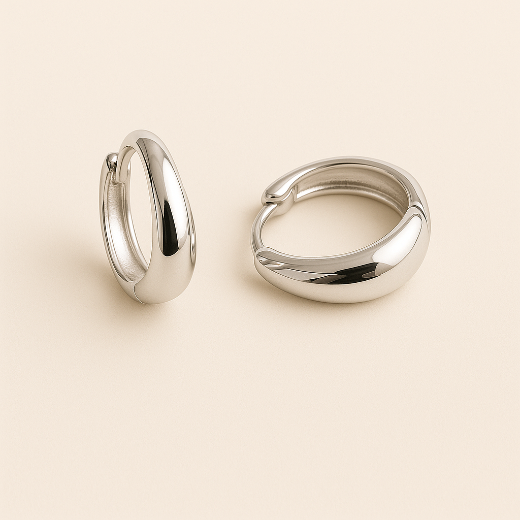 Bruce & Co Hilda – Rounded Mini Hoop Earrings, 10–14 mm