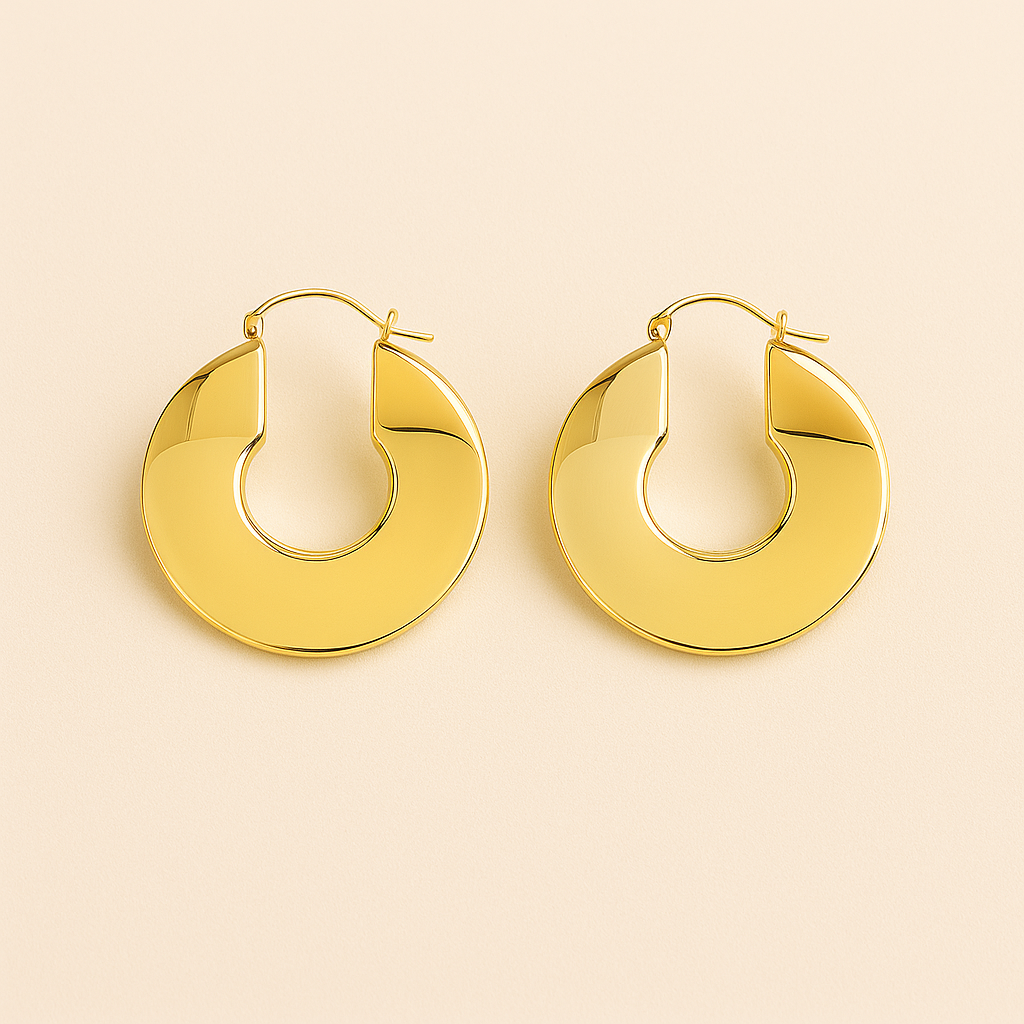 Bruce & Co Lille – Broad Disc Hoop Earrings