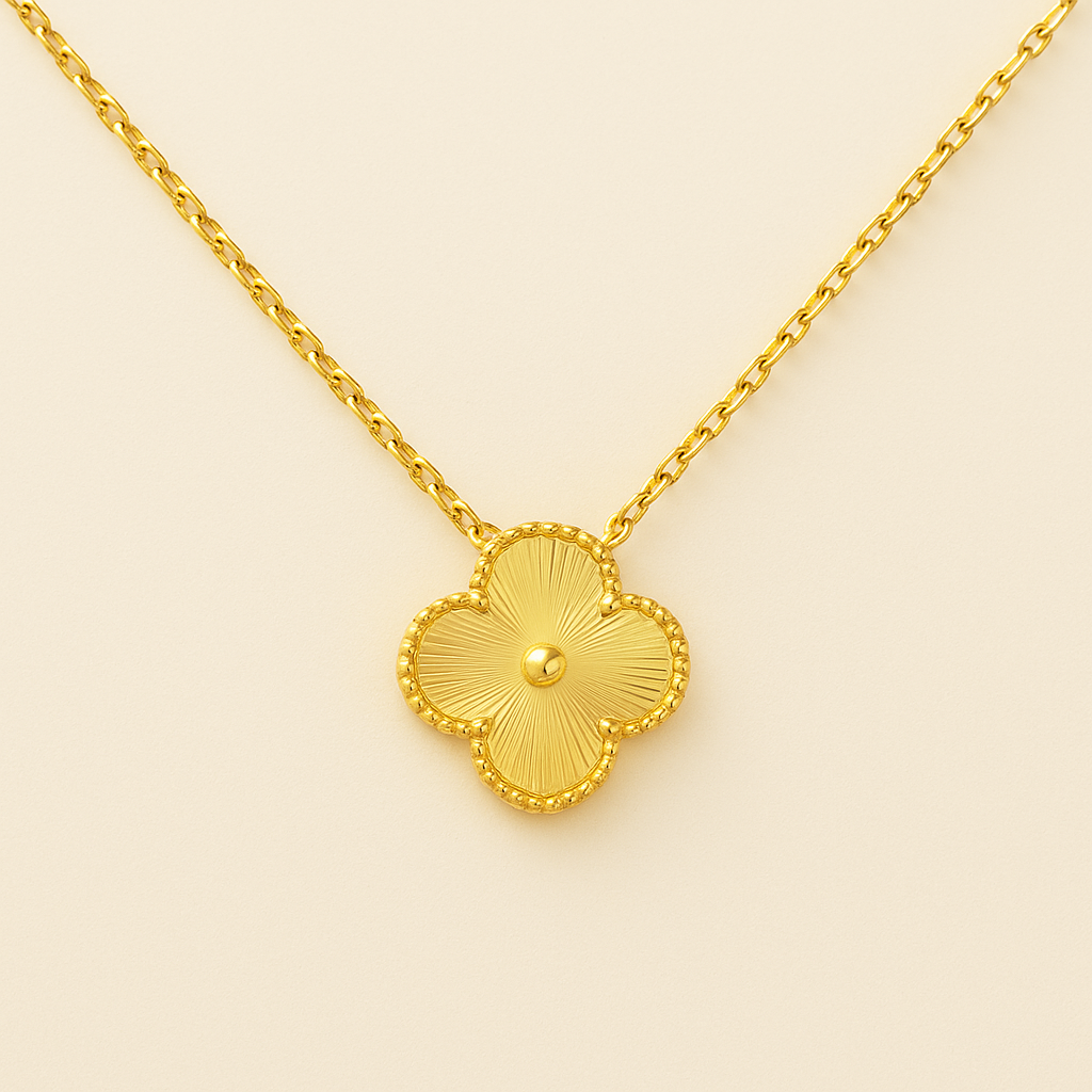 Bruce & Co Gold-Tone Clover Necklace Bracelet Earrings Set