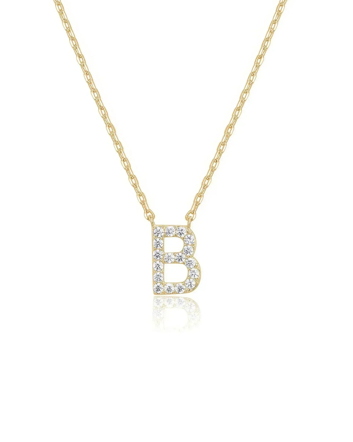 Crystal Initial Pendant Necklace, A–Z