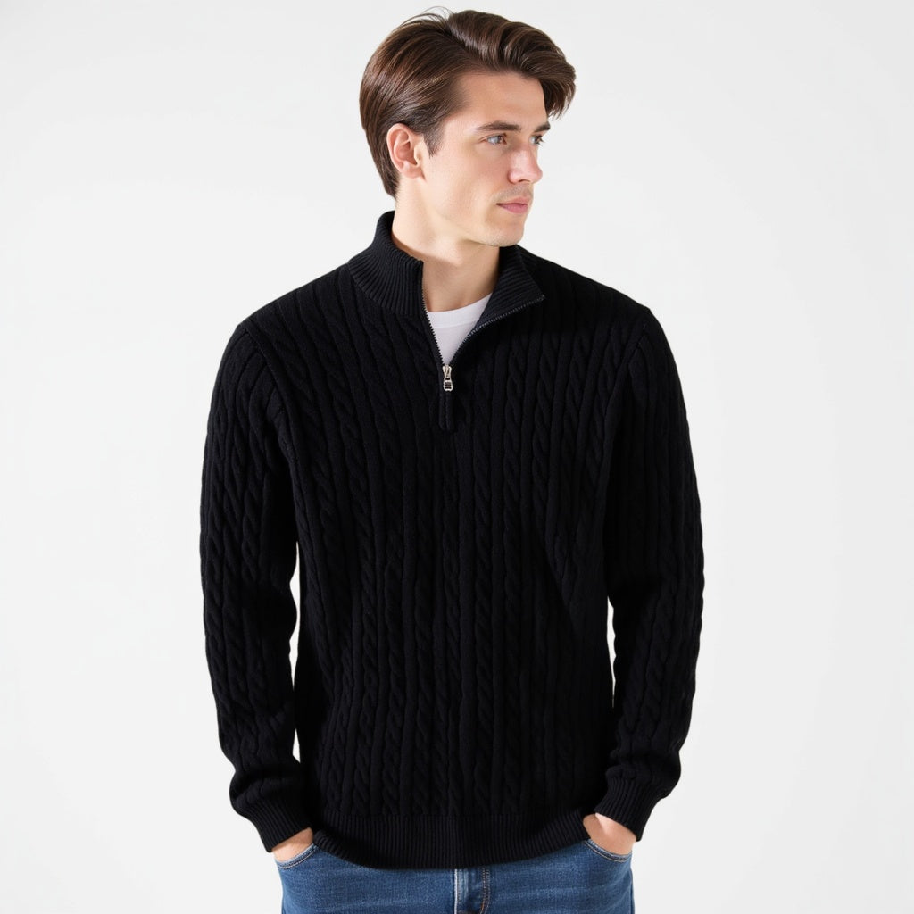 Cable-Zip Sweater - South Korea Taebaek 10
