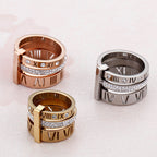 Bruce & Co Roman Numeral Crystal Band Ring