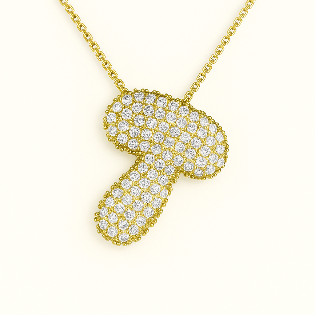 Bruce & Co Bubble Initial Crystal Necklace, A–Z, 18 in