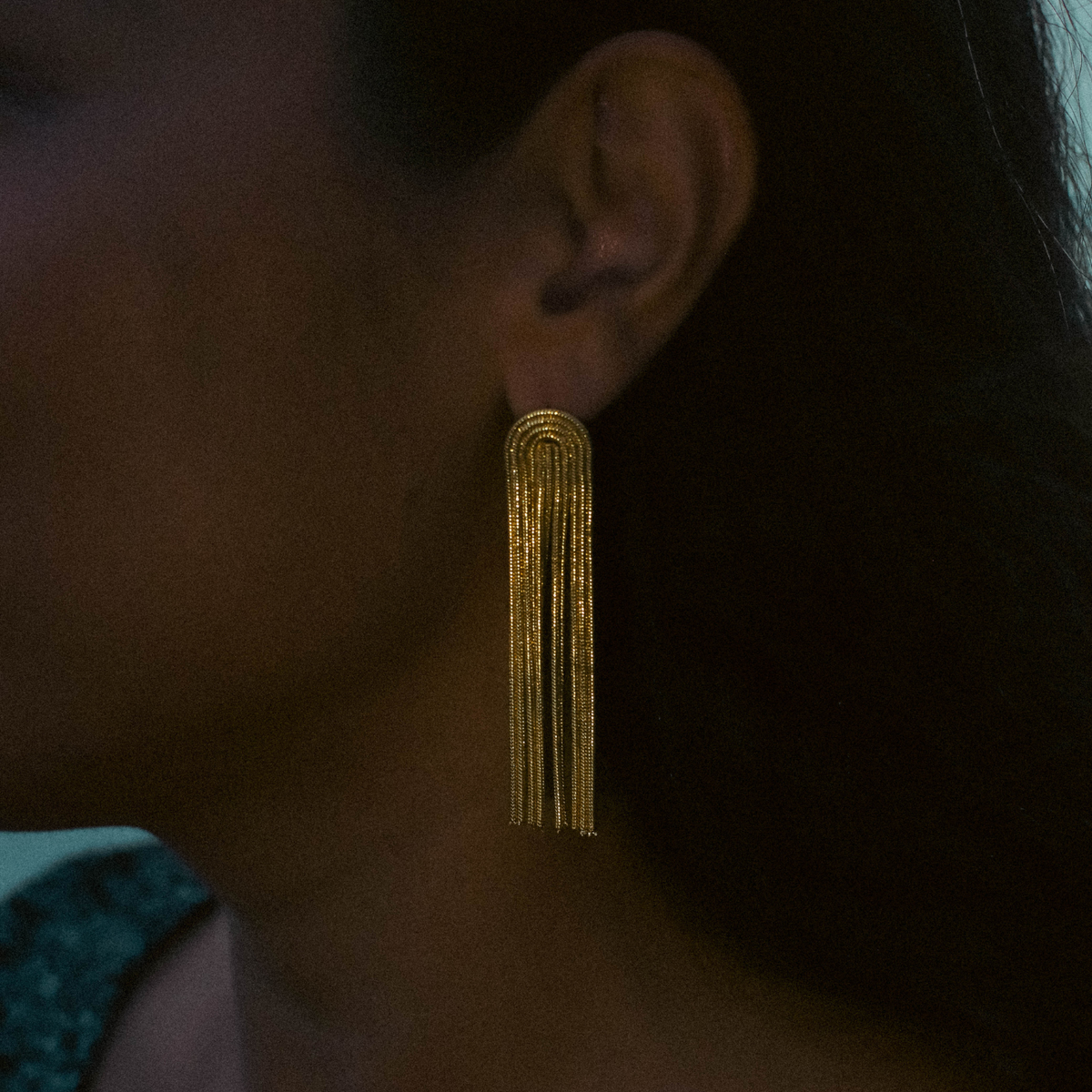 Bruce & Co Lyra – Long Chain Fringe Earrings