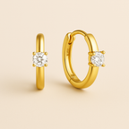 Bruce & Co Morgana – Single Crystal Huggie Hoop Earrings