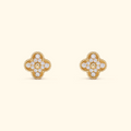 Bruce & Co Clover Stud Earrings with Decorative Details
