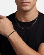 Bruce & Co Black Tennis Necklace, 4 mm, 14K Gold-Plated