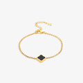 Bruce & Co Black Quatrefoil Charm Bracelet